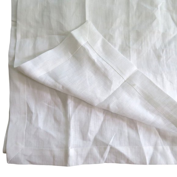 Le Telerie Toscane Italy White Linen Table Runner 17 x 108 New Open Package - Picture 6 of 10